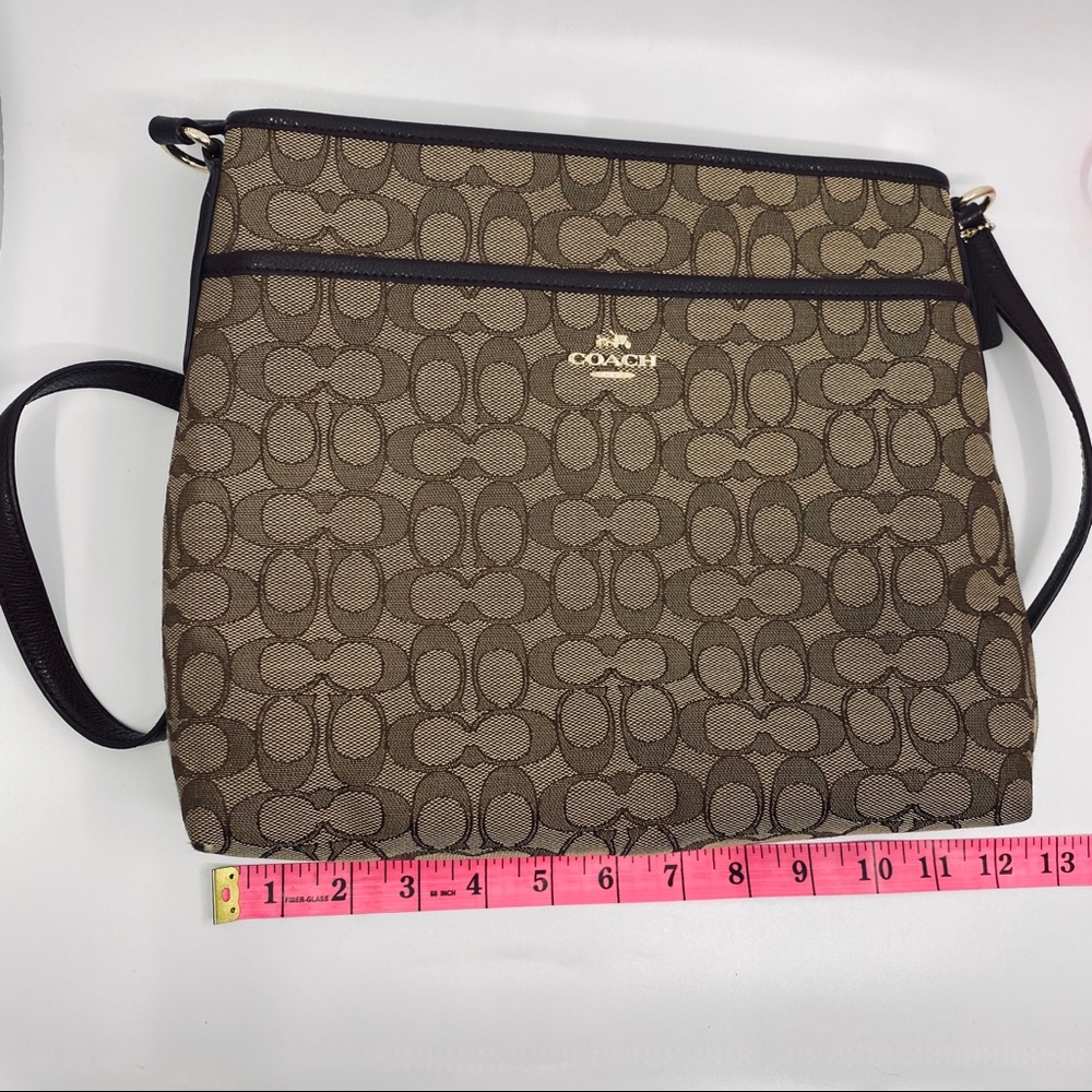 Coach F55363 Outline Signature Zip File Crossbody - Picture 8 of 12